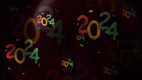 New Year 2024 Background Loop Stock Footage 309468659