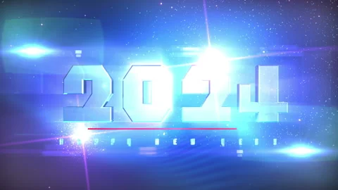 New Year 2024 Countdown Animation Stock Footage 253829341