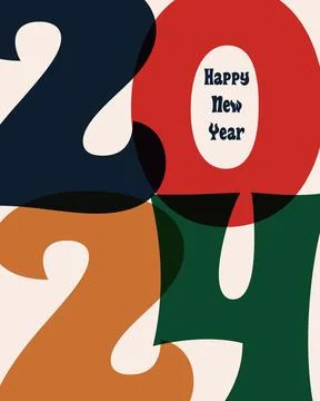 New Year 2024 Stock-Illustration