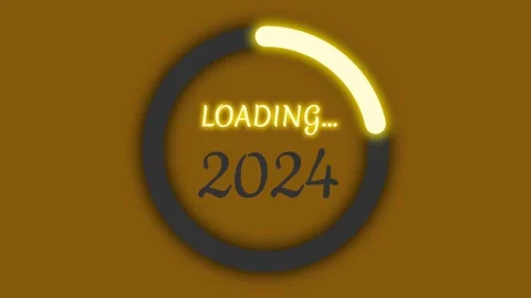 New year 2024 loading, New year welcome and new year holiday celebration Stock Footage 258238232
