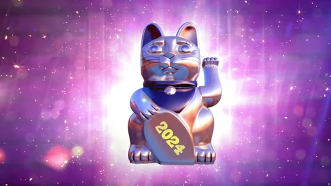 New Year 2024 Loopable animation Video stock 253829938