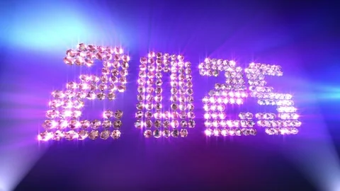 New Year 2025 Animation background in 4K Stock Footage 292096747