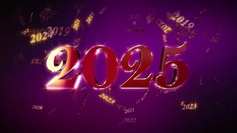 New Year 2025 Animation Loopable Background Stock Footage 292096657