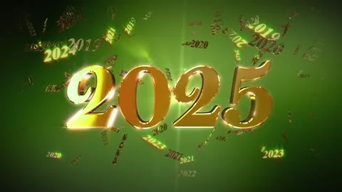 New Year 2025 Animation Loopable Background Video stock 292096658