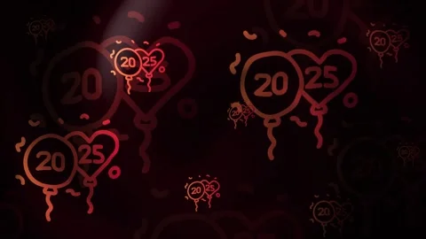 New Year 2025 Background Loop Stock Footage 309468657
