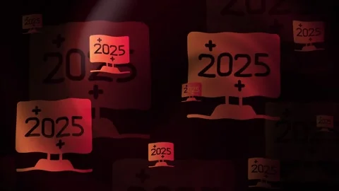 New Year 2025 Backgrounds Loop Stock Footage 309469241