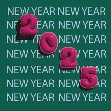 New Year 2025 Stock Illustration
