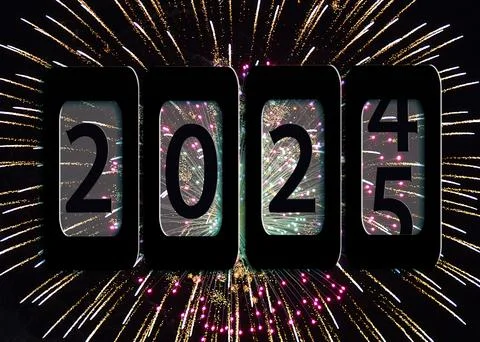 New Year 2025 Odometer Stock Illustration