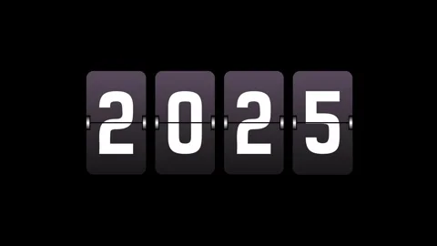 New Year 2026 Flip Clock Animation Video stock 320149316
