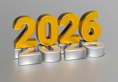 New year 2026 replacing old 2025 concept 스톡 일러스트