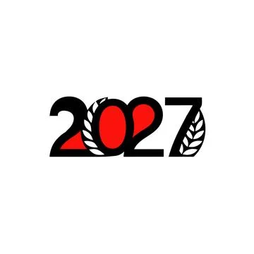 New Year 2027 Celebration Elements Collection with Decorative Numbers, Part.. Stockillustratie
