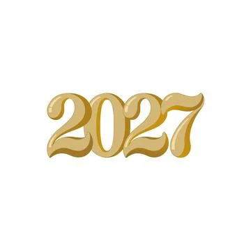 New Year 2027 Celebration Elements Collection with Decorative Numbers, Part.. Stockillustratie