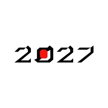 New Year 2027 Celebration Elements Collection with Decorative Numbers, Part.. 스톡 일러스트