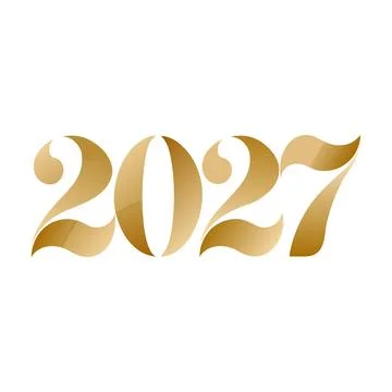 New Year 2027 Celebration Elements Collection with Decorative Numbers, Part.. Stockillustratie
