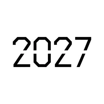 New Year 2027 Celebration Elements Collection with Decorative Numbers, Part.. 스톡 일러스트