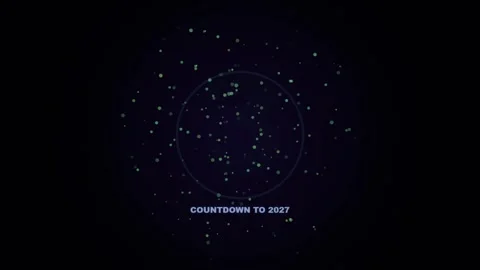 New year 2027 countdown animation with glowing numbers and colorful firewor.. 스톡 동영상 346243912