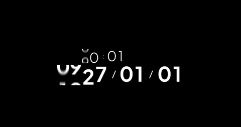 New Year 2027 Countdown Timer, January 1 Date Animation Stock Footage 342404812