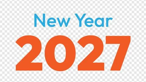 New Year 2027. Future date celebration Stock Illustration