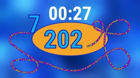 New Year 2027 Holiday Countdown 30 seconds with timer 30 to 0 Stock Footage 340946540