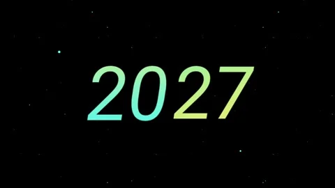 New Year 2027 Number Countdown Animation Stock Footage 340373679