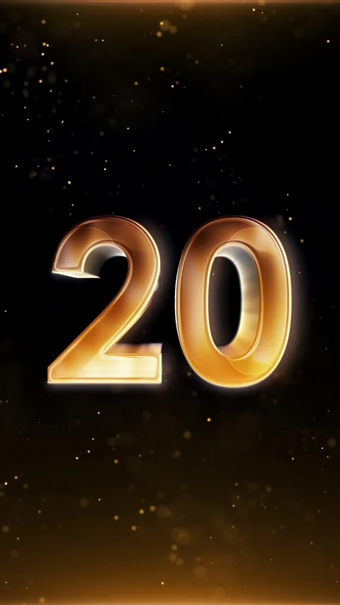 New Year 30 Sec Countdown Vertical Stock Footage 321814162
