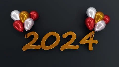 New year abstract background design, 3d render Stockillustratie