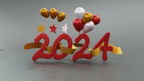 New year abstract background design, 3d render Stockillustratie