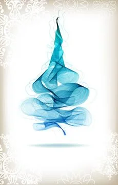 New year abstract background with fur tree Stock Illustration