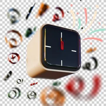 New Year Alarm Clock Stock Illustration