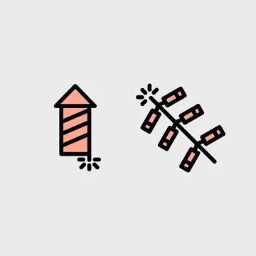 New year and celebration vector symbol set イラスト素材