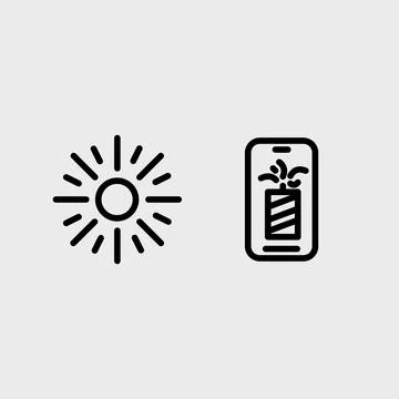New year and celebration vector symbol set Stockillustratie