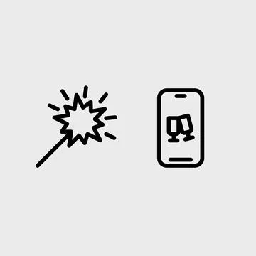 New year and celebration vector symbol set イラスト素材