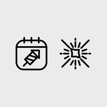 New year and celebration vector symbol set イラスト素材