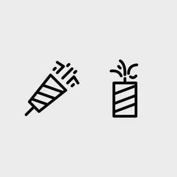 New year and celebration vector symbol set イラスト素材