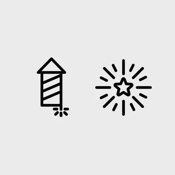 New year and celebration vector symbol set イラスト素材