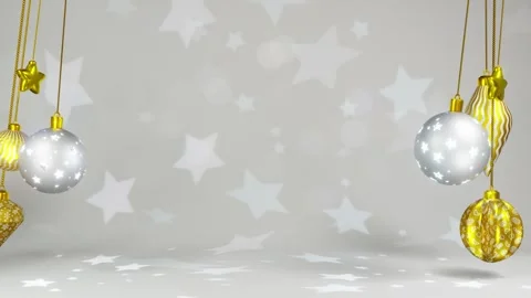 New Year and Christmas background with beautiful glowing New Year balls Stock Footage 321062880