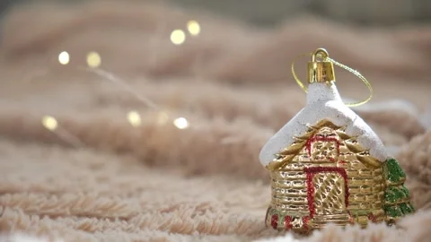 New Year and Christmas background. Golden and beige colors. Golden Christma.. Stock Footage 337970923