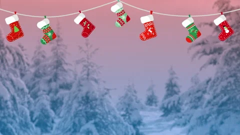 New Year and Christmas Frame Template. Loop Frame Design in Neon Led Lights. Stock Footage 167873034