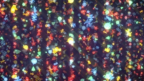 New Year and Christmas Pattern Rays Flight Stock-Footage 70067187