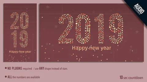 New Year and Countdown 스톡 After Effects
