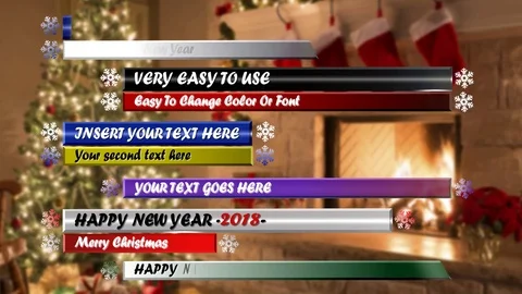New Year and Cristmas Lower Thirds Stock After Effects