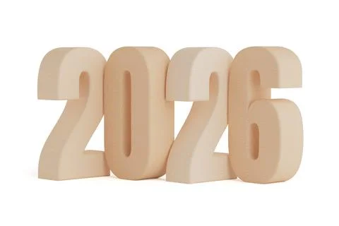 New Year And Future Planning Concept For Time And Progress. Wooden Numbers .. Stock Illustration