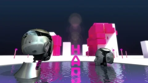 New Year Androids Looping Animation Stock Footage 73308724