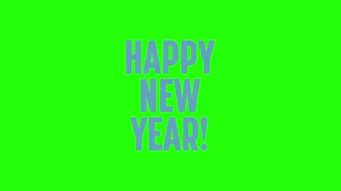 New year animation on green screen Vidéo 329393375