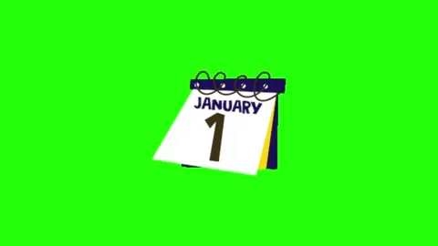 New year animation on green screen Vidéo 329393377