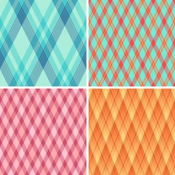 New Year argyle bundle created for party decor. The pack supports wall art, b Stock Illustration
