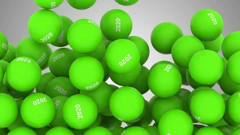 New Year Background Balls with 2020 Stock Footage 99461587