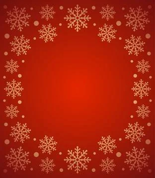 New Year background card with snowflake ,red Stock Illustration