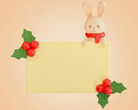 New Year background for congratulations 3D illustration Stock Illustration
