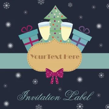 New year background with presents 2 Stock Illustration